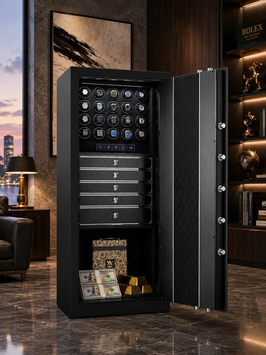 Etsy: Anti-Theft Steel Watch Winder Safe: 20-Piece with Jewelry Drawers — image 2