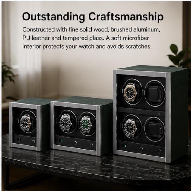 ZOSS Emerald Jade watch winder, view 2