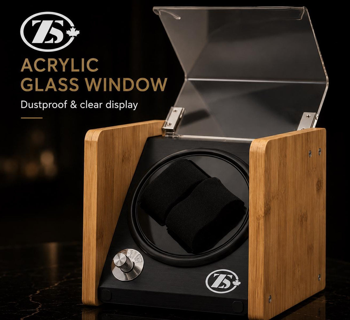 ZOSS Bamboo 2 double watch winder, view 3