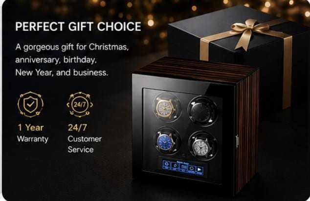 Etsy Aura series gallery — Aura four-watch model gift presentation
