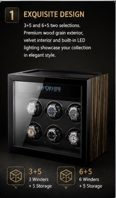 ZOSS Palace watch winder and storage box, view 6