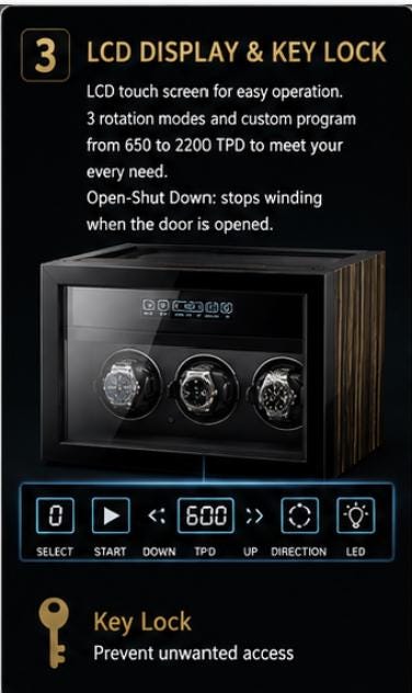 ZOSS Palace watch winder and storage box, view 8