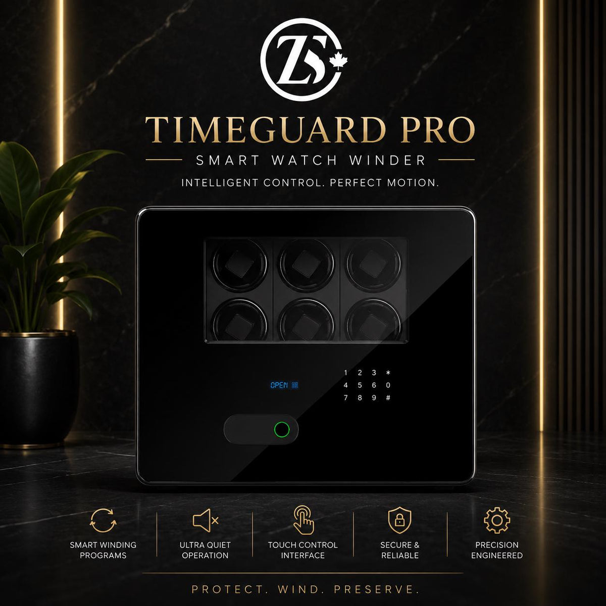 Etsy: Biometric Watch Winder Safe: Digital Lock, Jewelry Storage — image 1