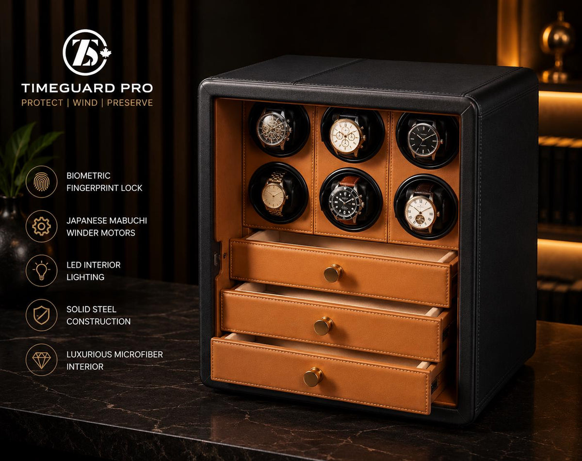 Etsy: Biometric Watch Winder Safe: Digital Lock, Jewelry Storage — image 2