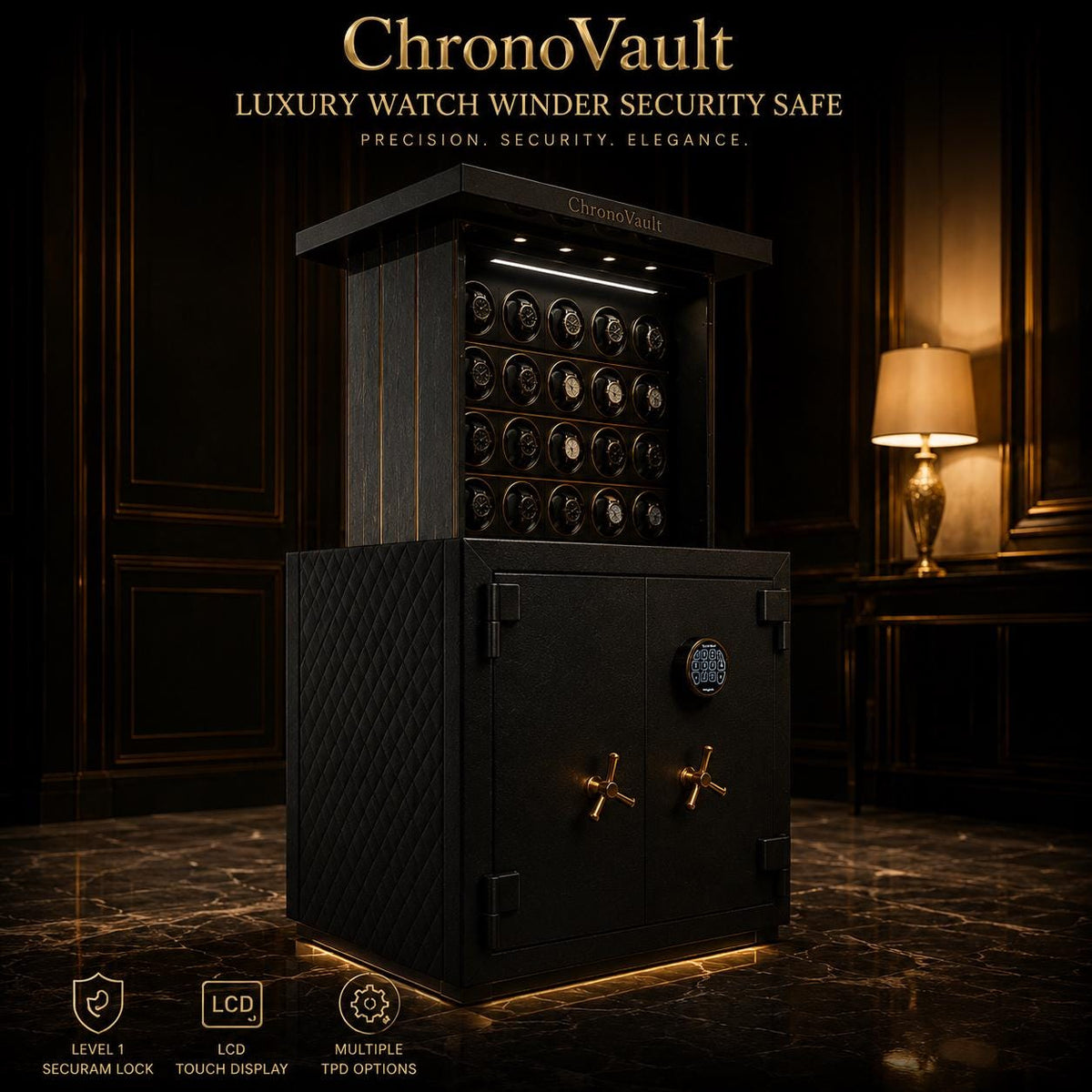 Etsy: ChronoVault Luxury Watch Winder Security Safe — image 1