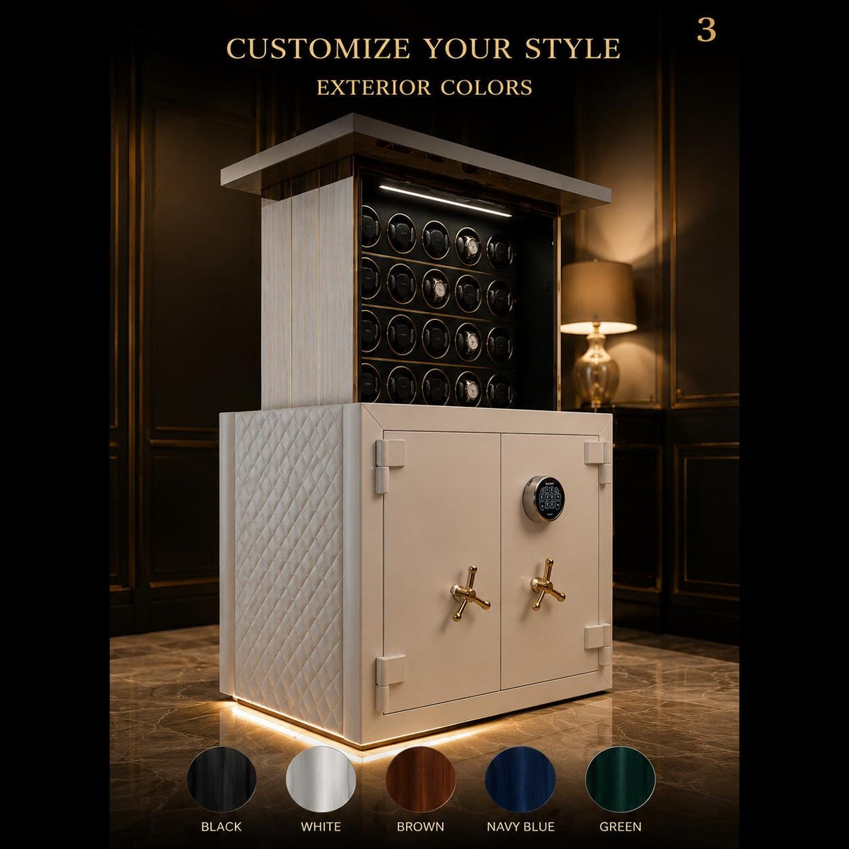 Etsy: ChronoVault Luxury Watch Winder Security Safe — image 3