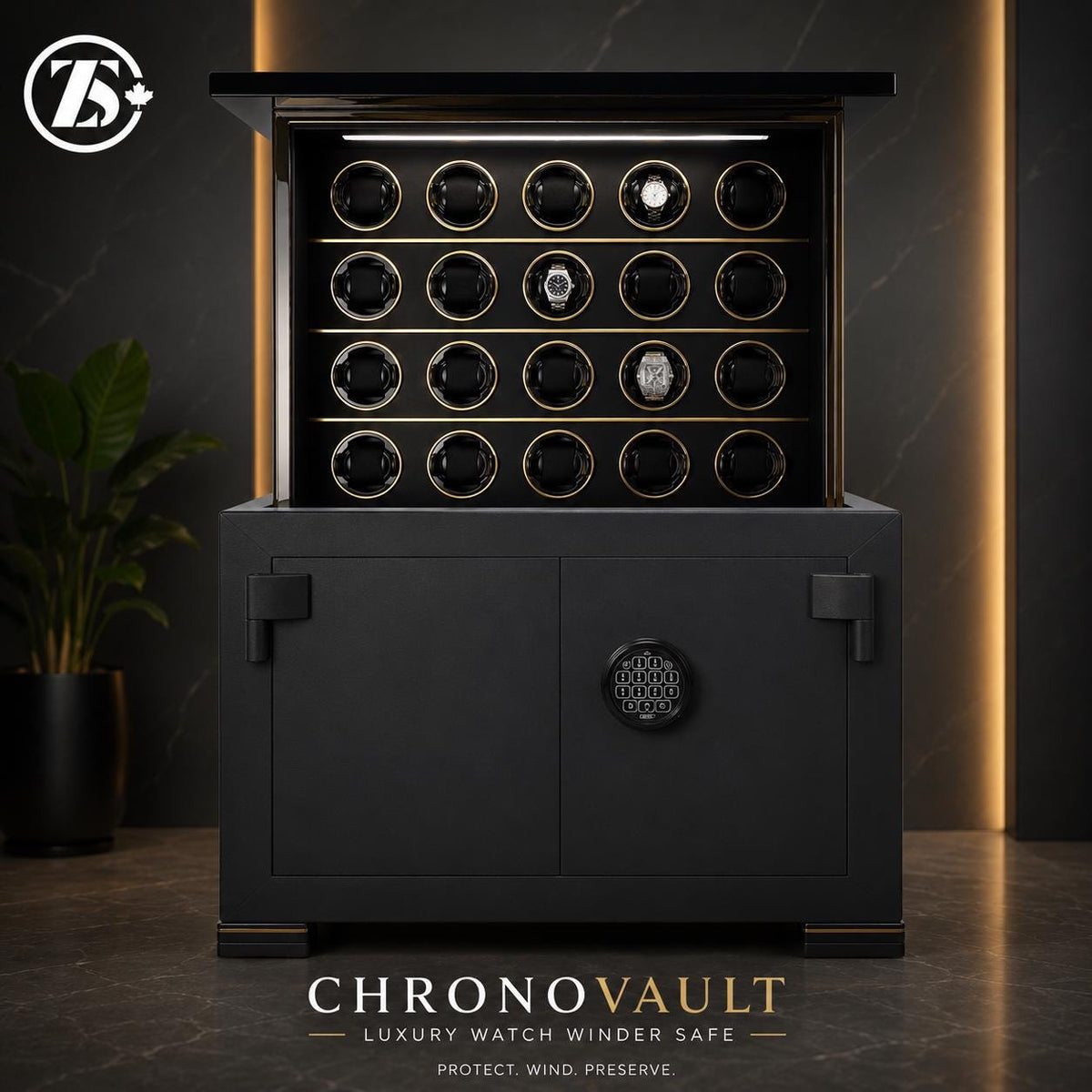 Etsy: ChronoVault Luxury Watch Winder Security Safe — image 7