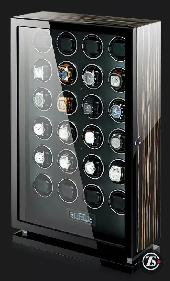 ZOSS Aura+ LCD touchscreen watch winder cabinet with glass door