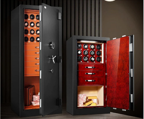 Titan Series Anti-Theft 40 Pieces Watch Winder (Knob control) & Jewelry draws storage Cabinet Steel Safe