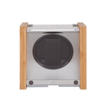 Zoss Watch Winder Made of Premium Natural Bamboo Shell for Single Watch 4 Setting Modes and Super Quiet Mabuchi Motor