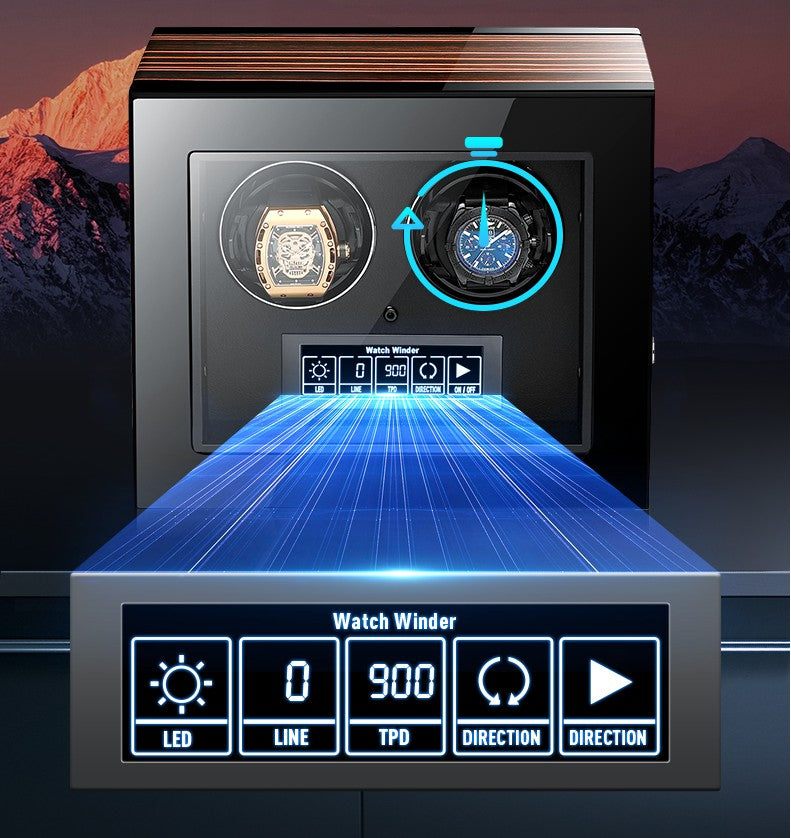 ZOSS Aura 4 LCD touchscreen watch winder, view 4
